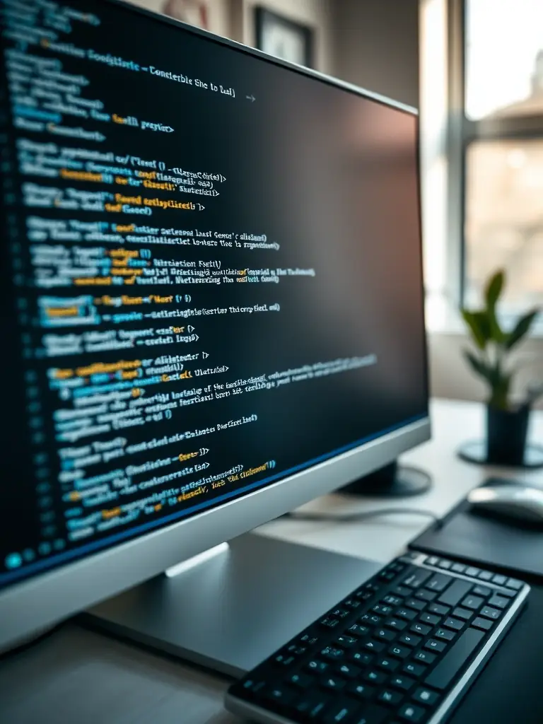 A visually appealing representation of CSS code, possibly with color-coded syntax, showcasing its role in styling and designing web pages, used to represent the styling technology for web development.